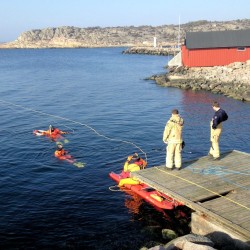 Räddningstjänst övar i Kullaviks Hamn